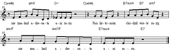 Listonosz nuty