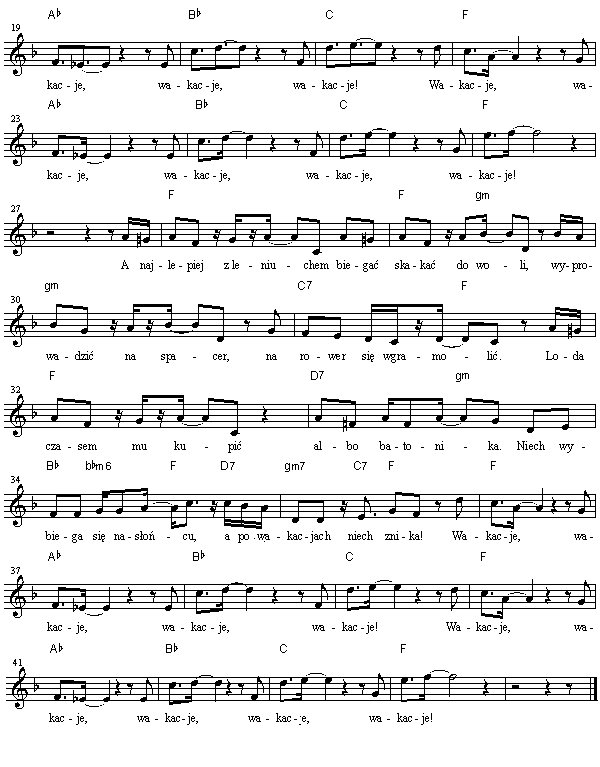 WAKACJE nuty